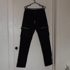 Nwt Nova Men Fashion Nova " Walk It Cargo Pants Black Sz 36